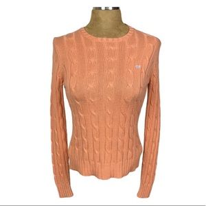 Vineyard Vines Orange Cable Knit Sweater Small